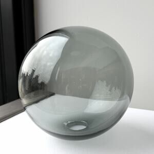 John Pomp Signed Studio Art Glass Bubble Sphere Light Globe or Display Piece 5"